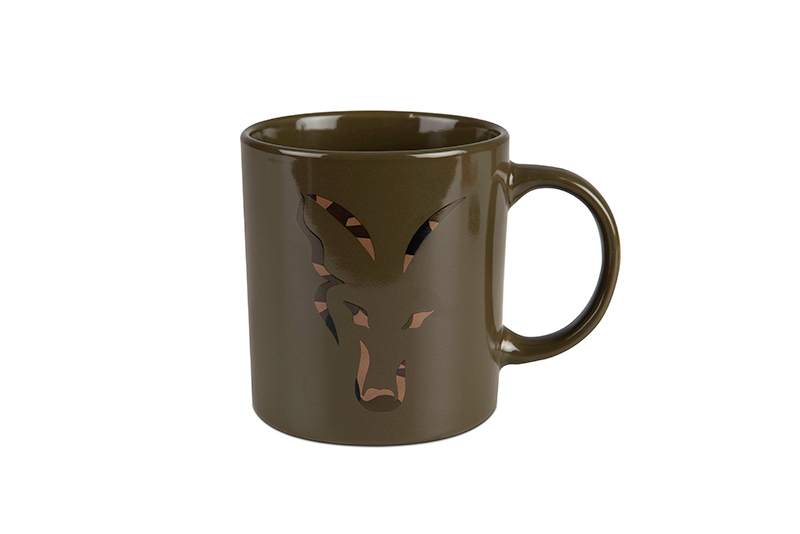 Fox Ceramic Mug, Camo/Green
