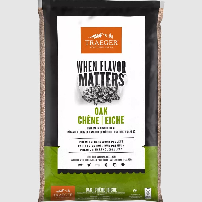 Traeger FSC OAK BLEND PELLETS 9KG BAG