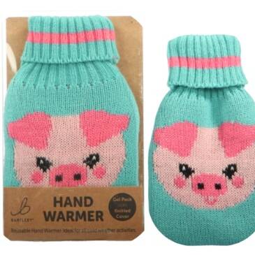 HAND WARMER - KNITTED COVER - PIG