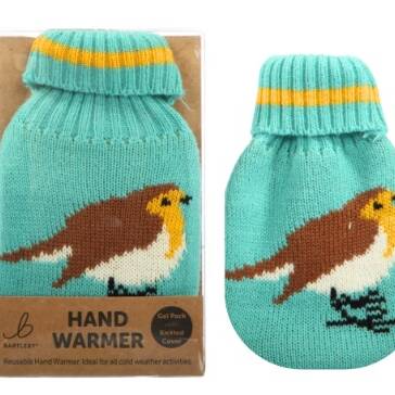 HAND WARMER - KNITTED COVER - ROBIN