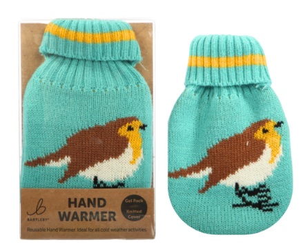 HAND WARMER - KNITTED COVER - ROBIN