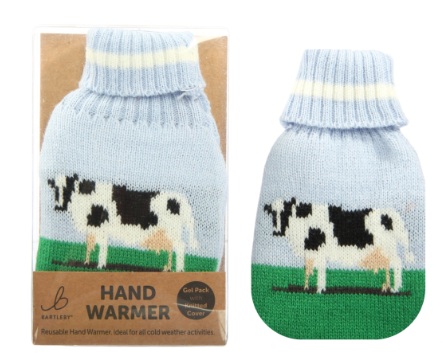 HAND WARMER - KNITTED COVER - COW
