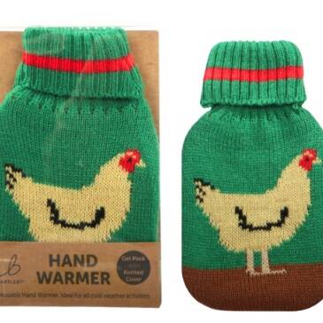 HAND WARMER - KNITTED COVER - CHICKEN