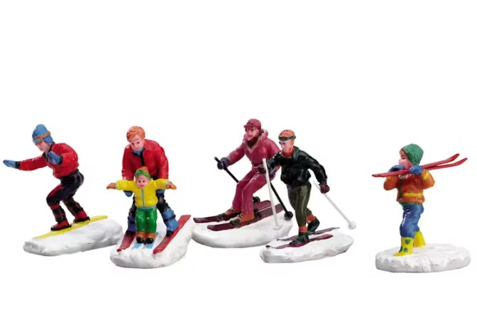 LEMAX WINTER FUN FIGURINES, SET OF 5