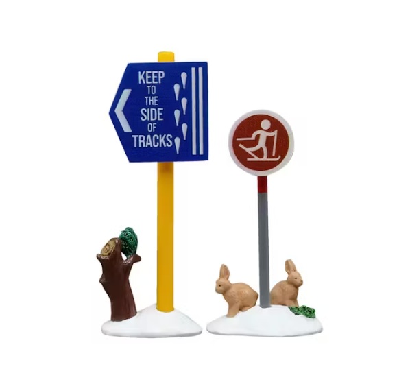 LEMAX CROSS COUNTRY SKI SIGN, SET OF 2