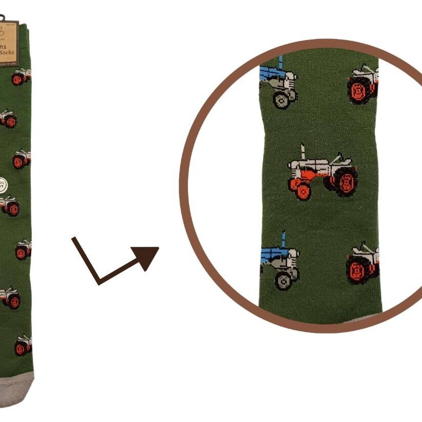 MENS WELLY SOCKS - RETRO TRACTOR