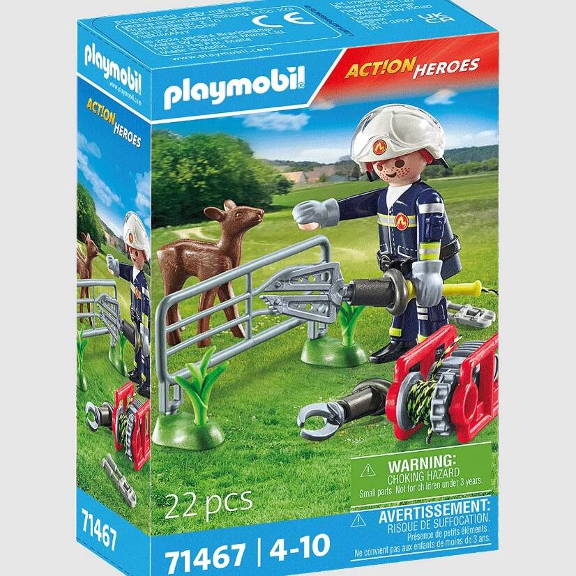 PLAYMOBIL 71467 FIREFIGHTER ANIMAL RESCUE