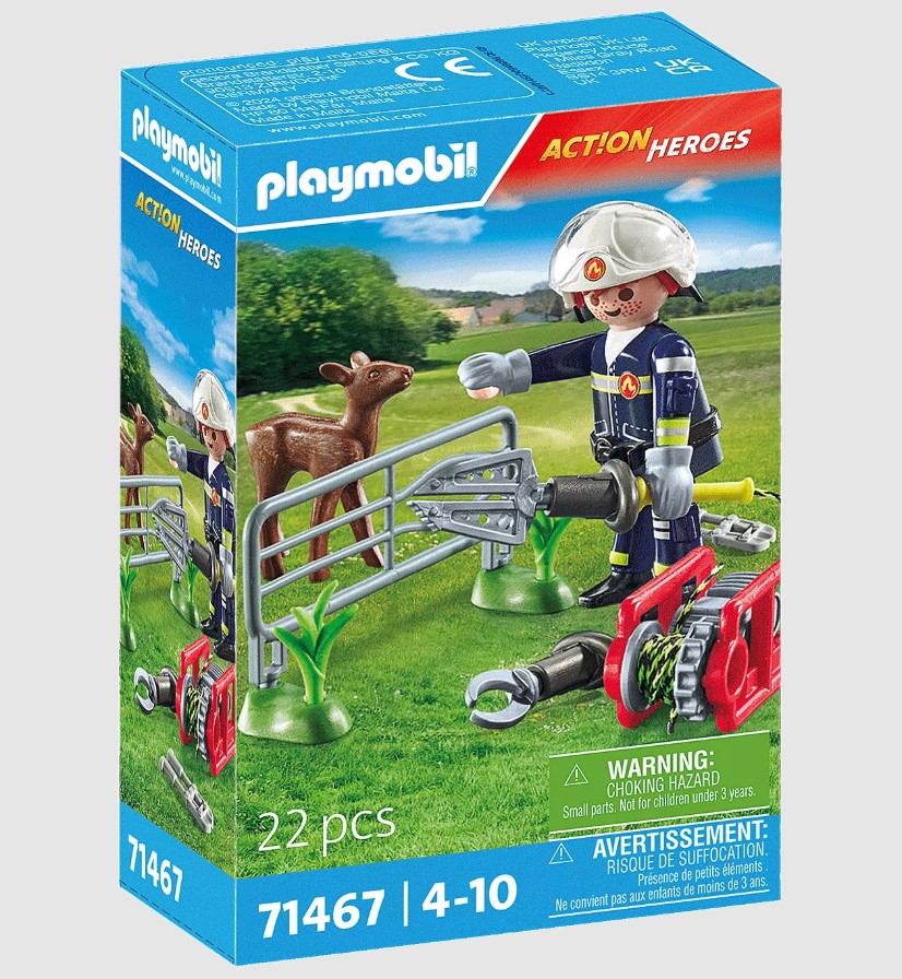 PLAYMOBIL 71467 FIREFIGHTER ANIMAL RESCUE