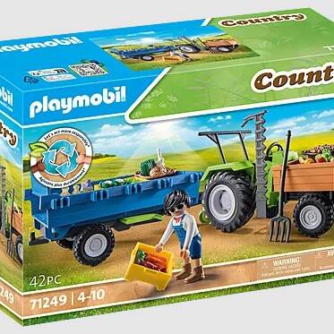 PLAYMOBIL 71249 HARVESTER TRACTOR WITH TRAILER