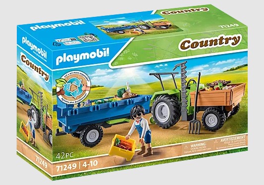PLAYMOBIL 71249 HARVESTER TRACTOR WITH TRAILER