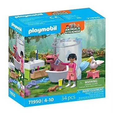 PLAYMOBIL 71950 ANIMAL BATHING FUN