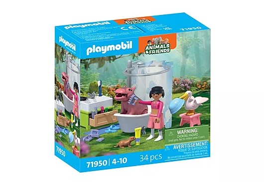 PLAYMOBIL 71950 ANIMAL BATHING FUN