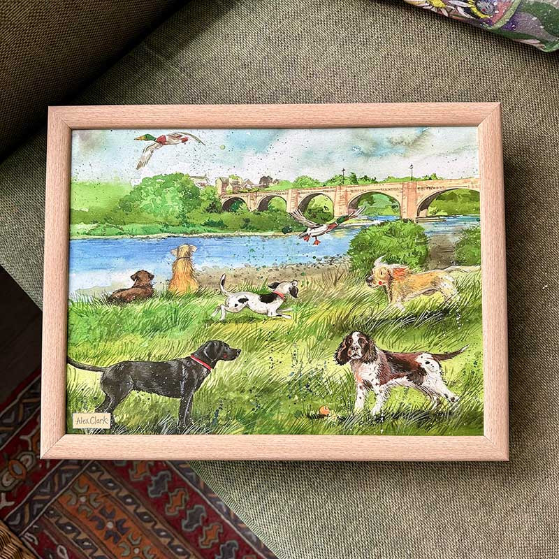 ALONG THE RIVER LAP TRAY