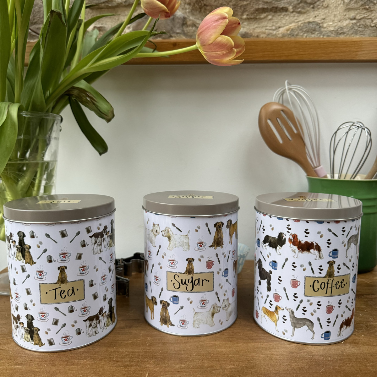 DELIGHTFUL DOGS STORAGE TINS