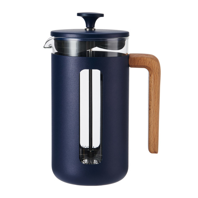 LC PISA 8 CUP CAFETIERE NAVY WOOD HANDLE