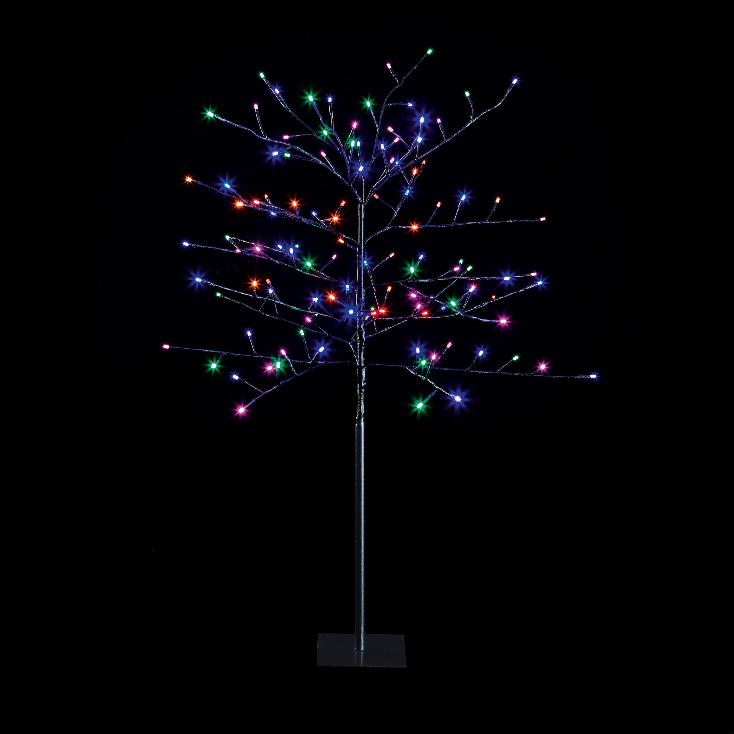 1.2M M-A BLACK TREE WITH 120 MIXED LEDS AND TIMER