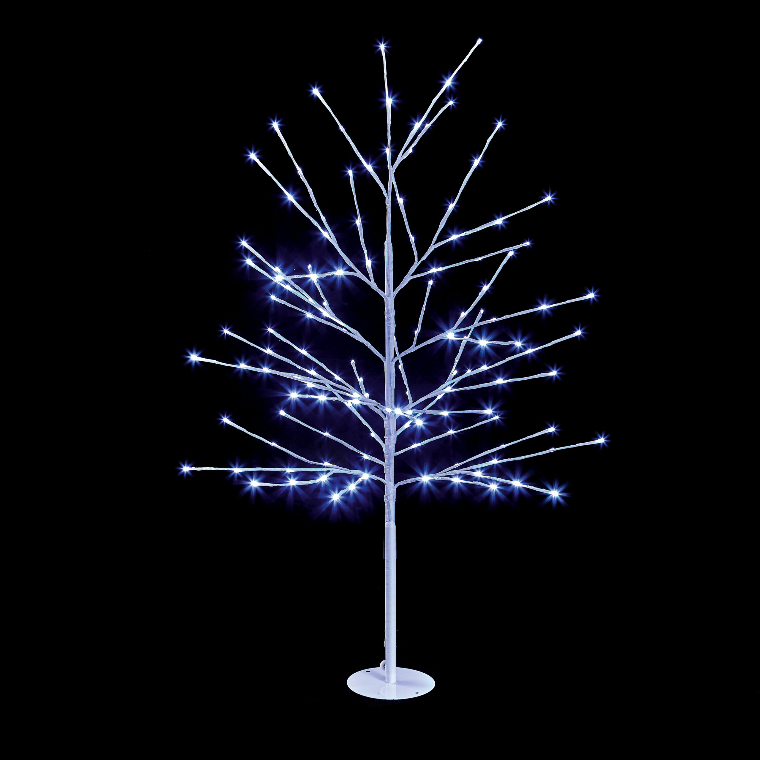 1.2M LIT WHITE TREE WITH 132 WHITE LEDS 5M CABLE