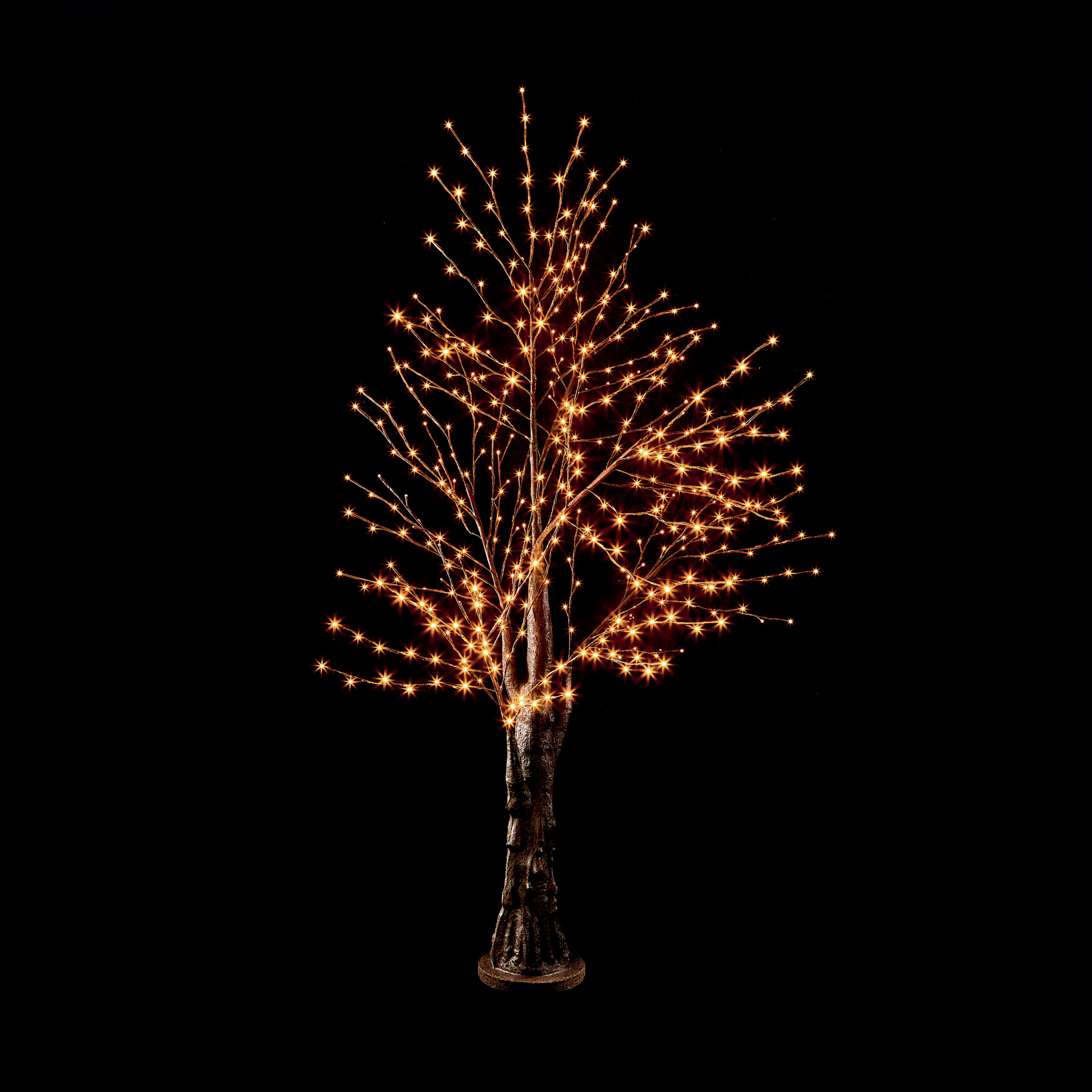 2.1M LIT BROWN TREE WITH 432 WW LEDS 10M CABLE