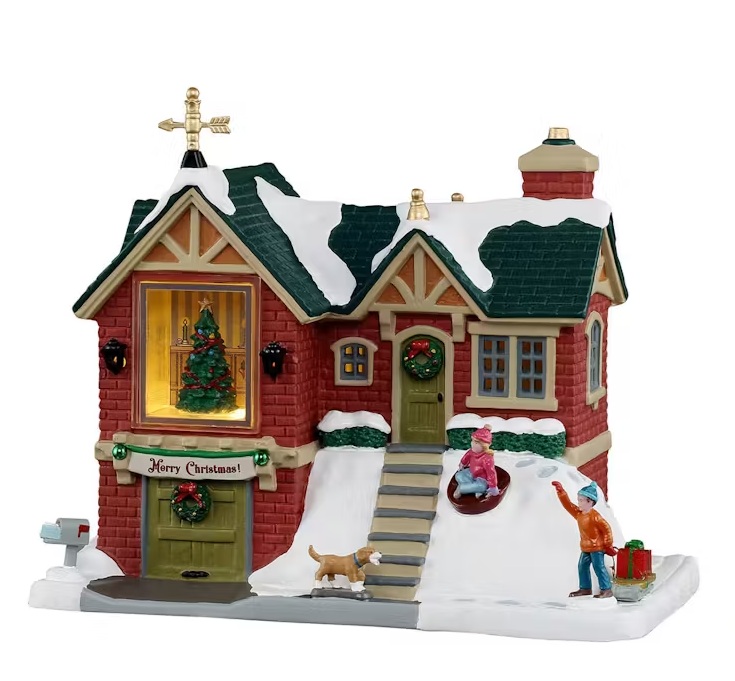 LEMAX THE LITTLE BRICK HOUSE, INCL. ADAPTOR 44338, 100 mA (WHITE)