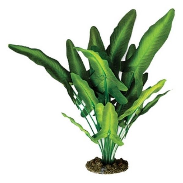 Aqua One Silk Plant 20cm Green/White Sword