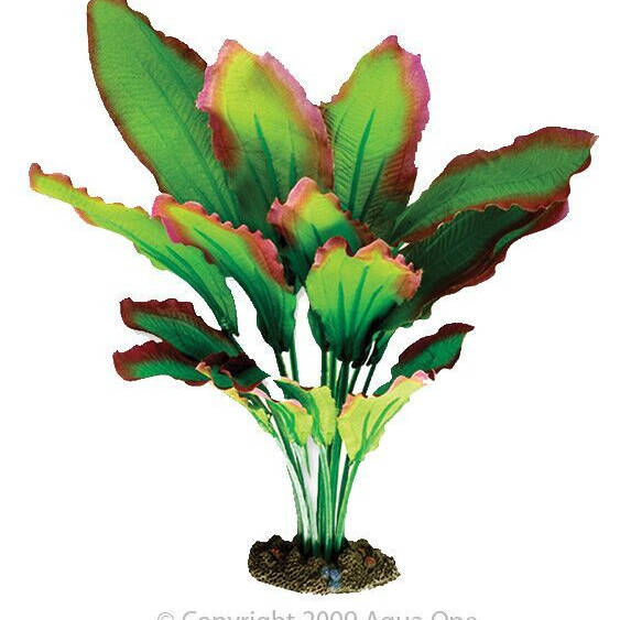 Aqua One Silk Plant 40cm Amazon Red/Green 
