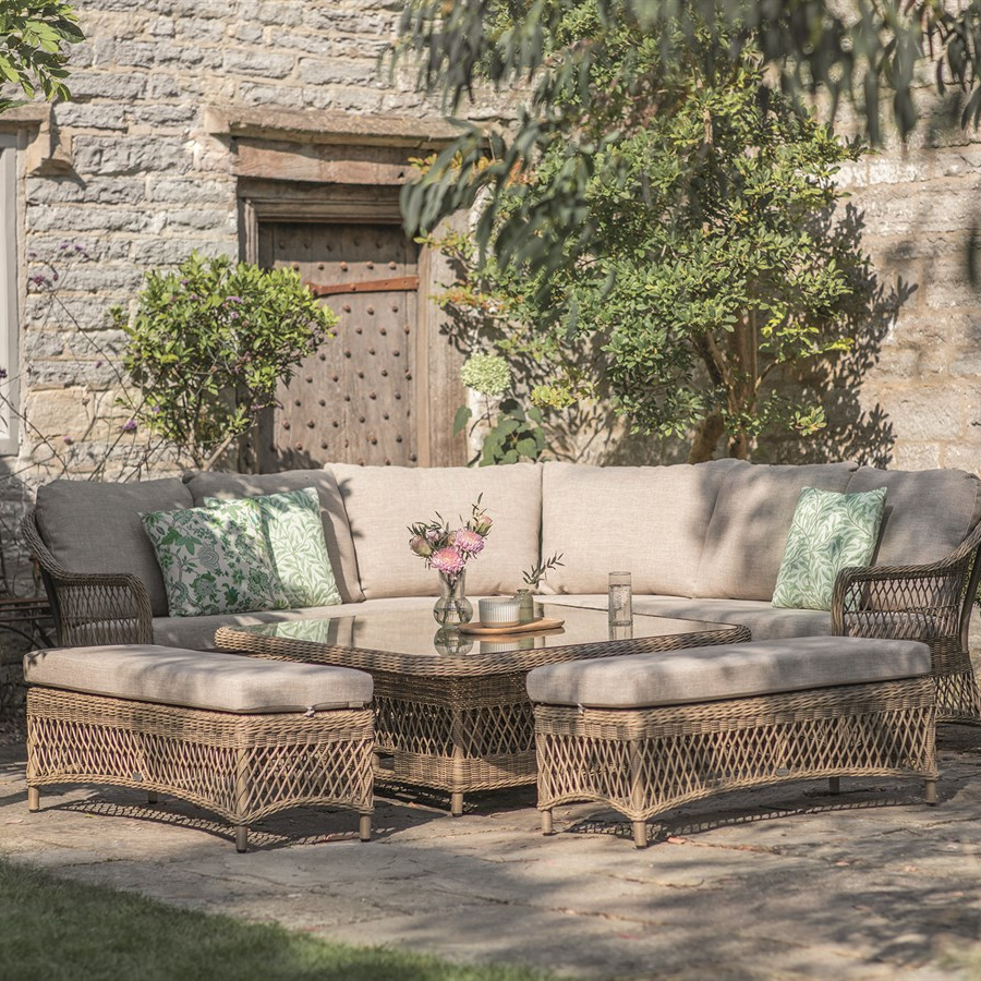 RSH ROSEMOOR SQUARE MODULAR, 2 BENCHES & TABLE