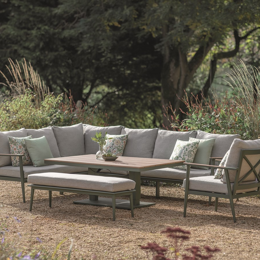 RSH WISLEY L SHAPED SOFA, BENCH, CHAIR & TABLE - SAGE