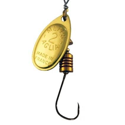 Mepps, Gold Single B/Less sz 2