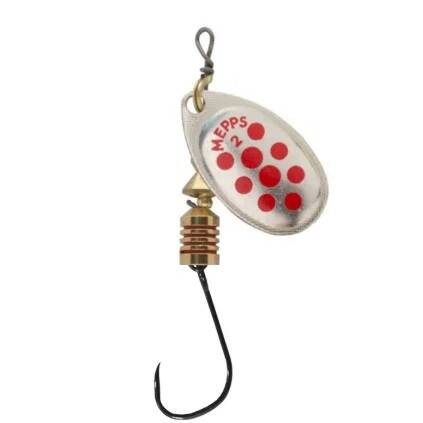 Mepps, Aglia Silver/Red Dot B/Less sz 3