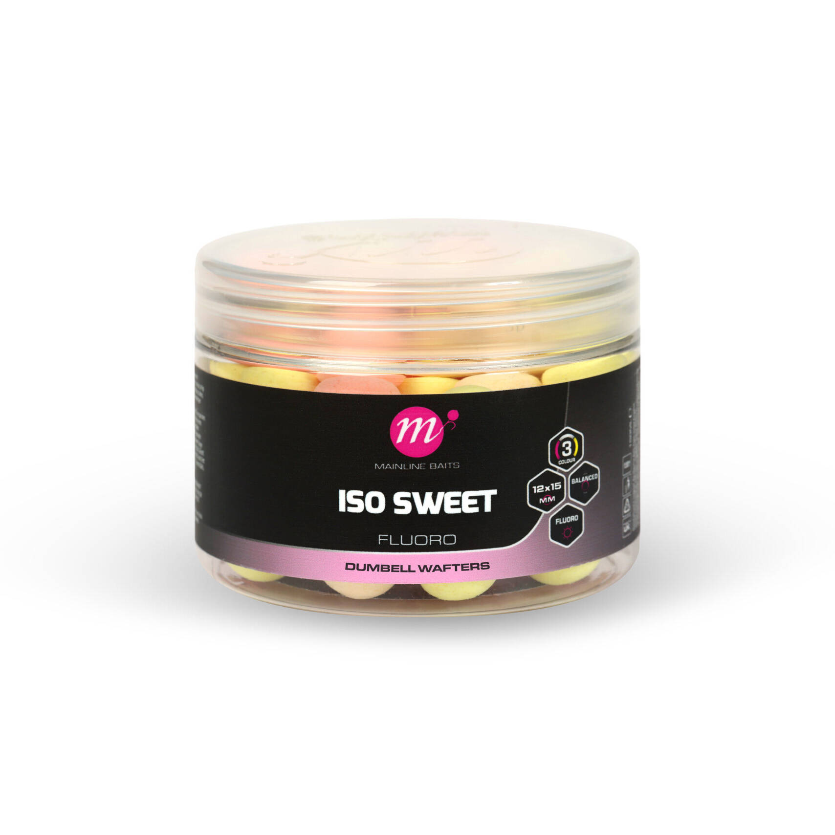 ISO Sweet Fluoro Dumbell Wafters - 12 x 15mm PYW Mix