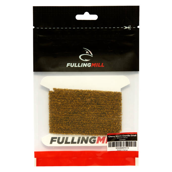 FM Chewy Worm Chenille Small Brown Olive