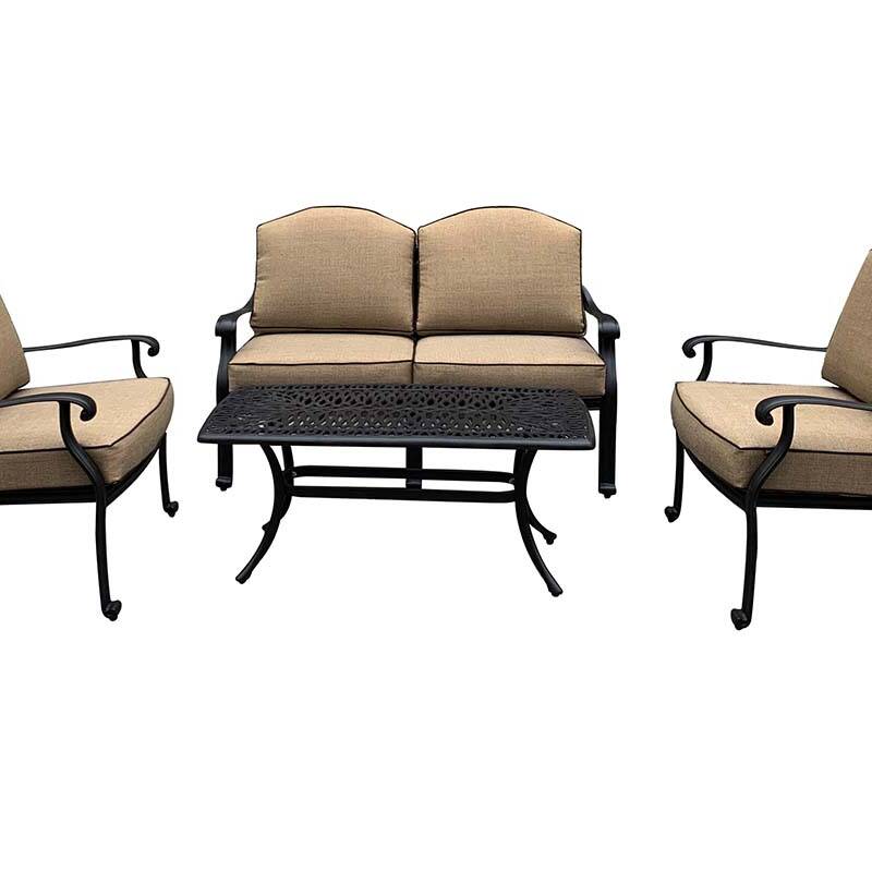Amalfi 2 Seat Lounge Set - Bronze