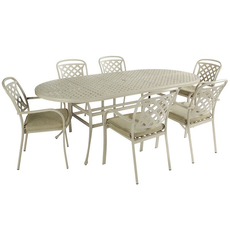 Berkeley 6 Seat Oval Set - Wheat